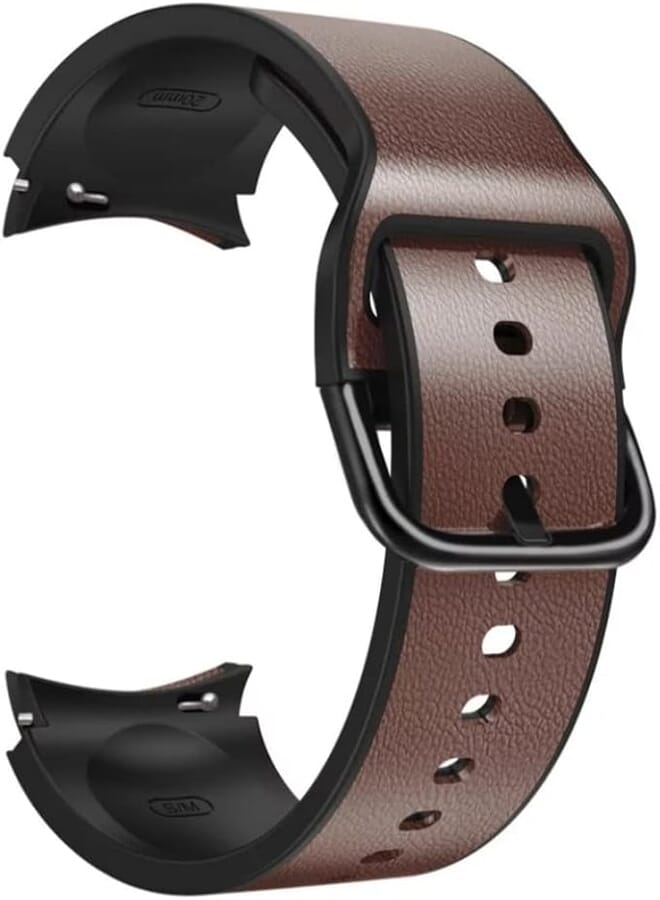 Dado Silicone Leather Replacement Band Compatible with Samsung Galaxy Watch 6 Classic 47/43mm | 5 Pro 45mm | 4 Classic 46/42mm | Watch 6/5/4 44/40mm, No Gap Strap
